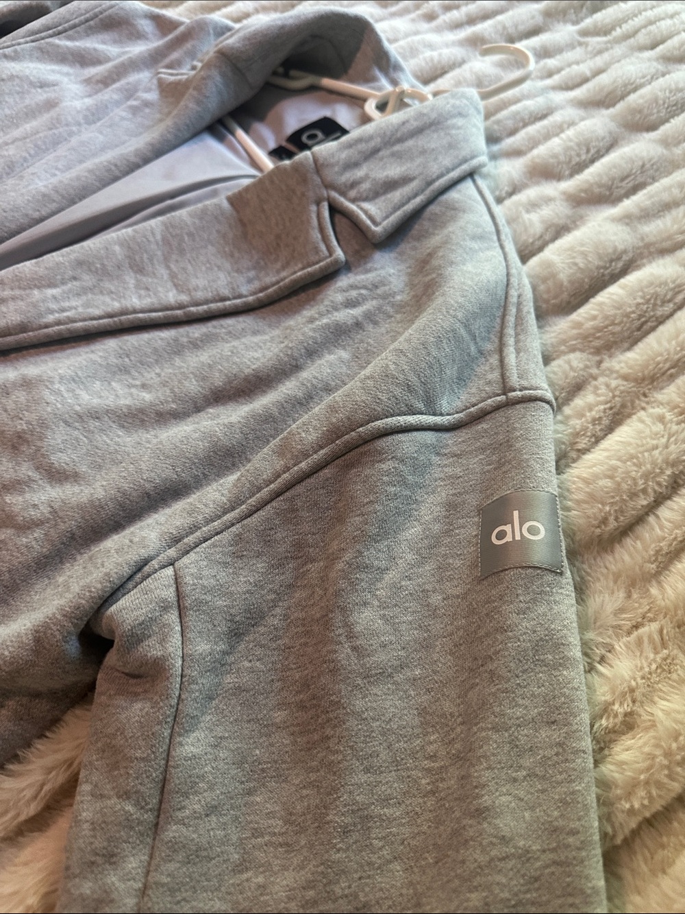 ALO Yoga Light Gray Longline Trench Coat - Picture 3 of 10